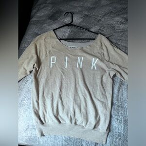 Cream color pink sweatshirt